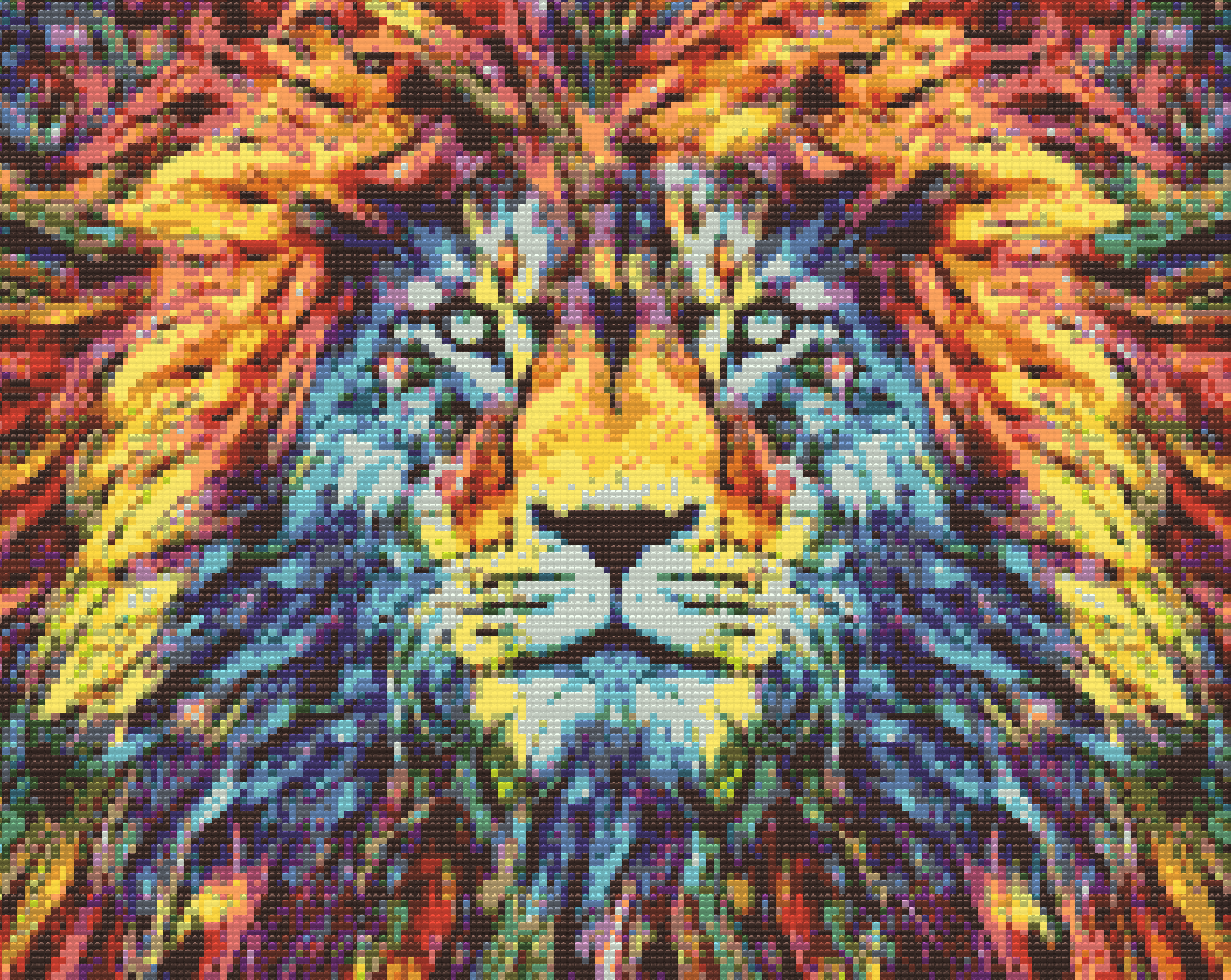 Diamond Paint - Farverig Løve