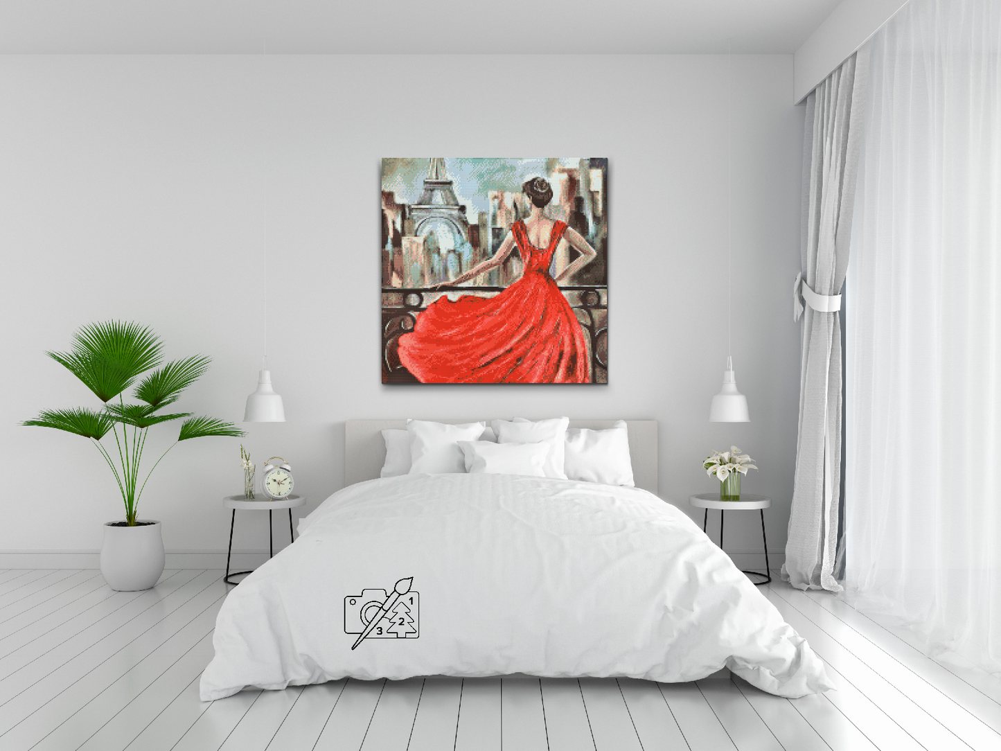 Diamond Paint - Damen i rødt