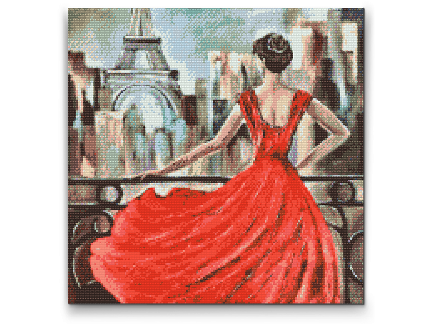 Diamond Paint - Damen i rødt