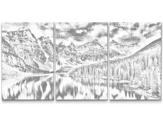 Dotting - En sø i de canadiske Rocky Mountains (sæt af 3)