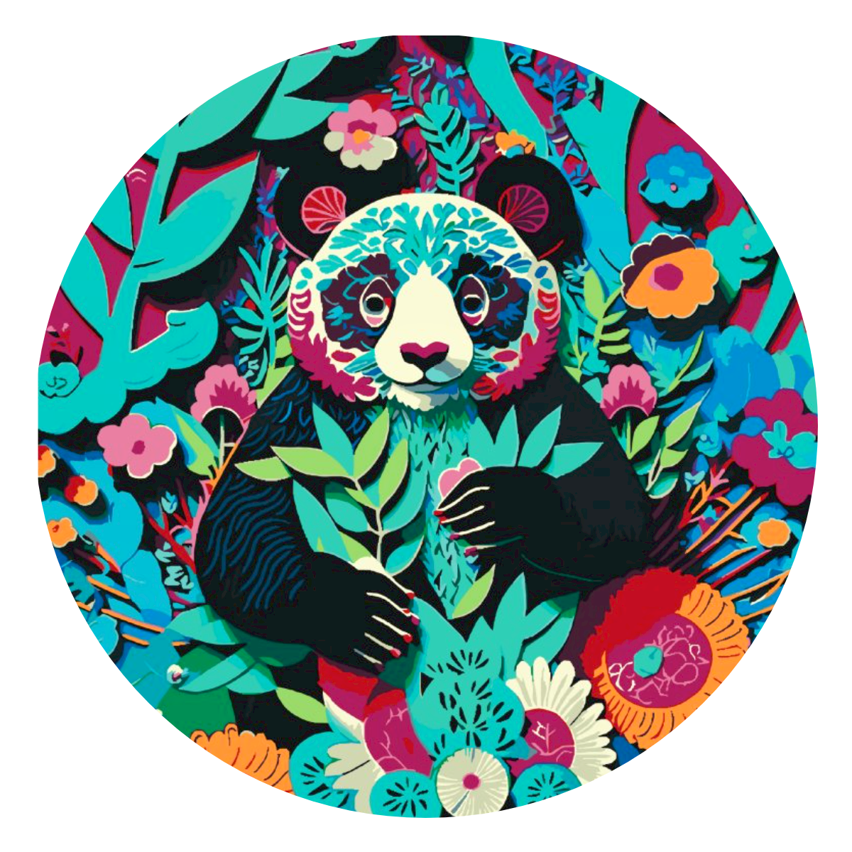 Paint by number - Glad panda