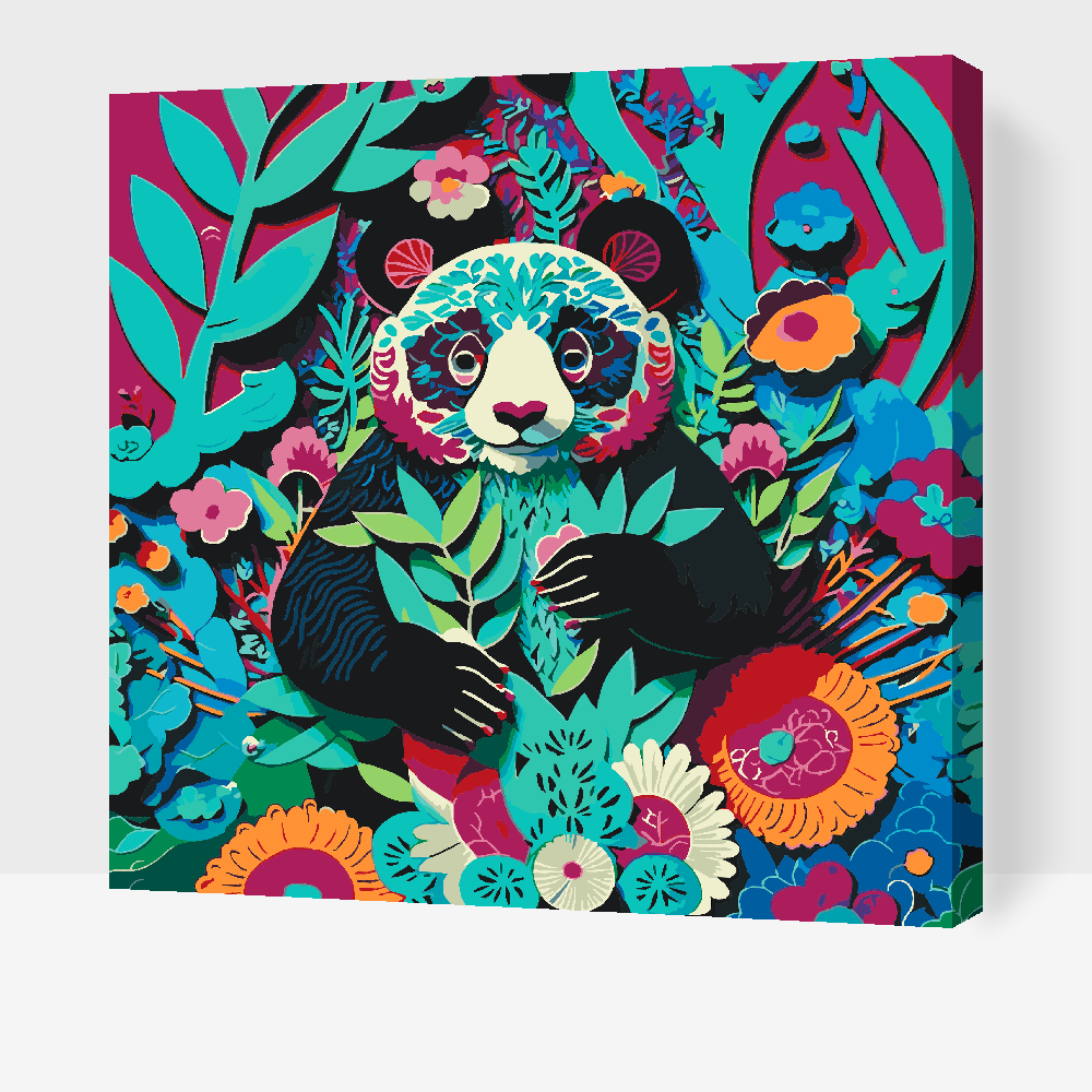 Paint by number - Glad panda