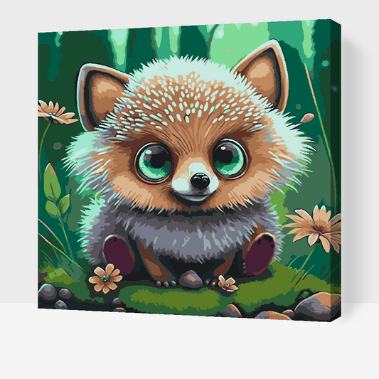 Paint by number - Grønøjet pindsvin