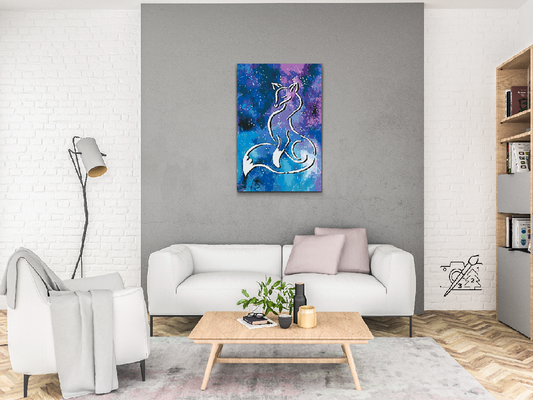 Paint by number - Ræv med en kosmisk baggrund