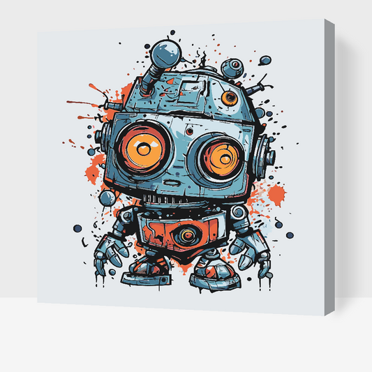 Paint by number - Sød robot