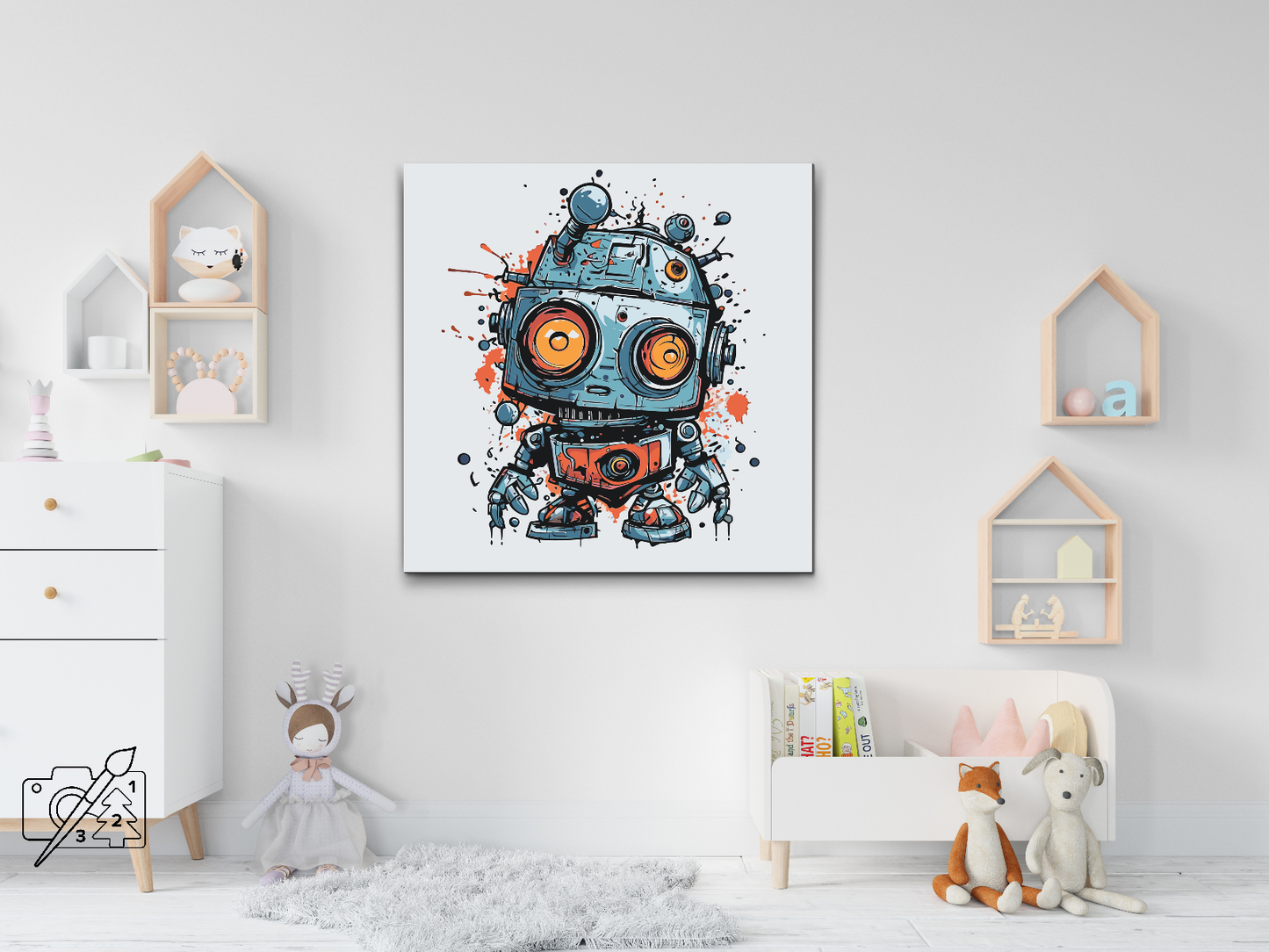Paint by number - Sød robot