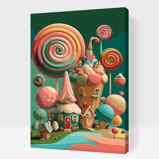 Paint by number - Sukkerhuse