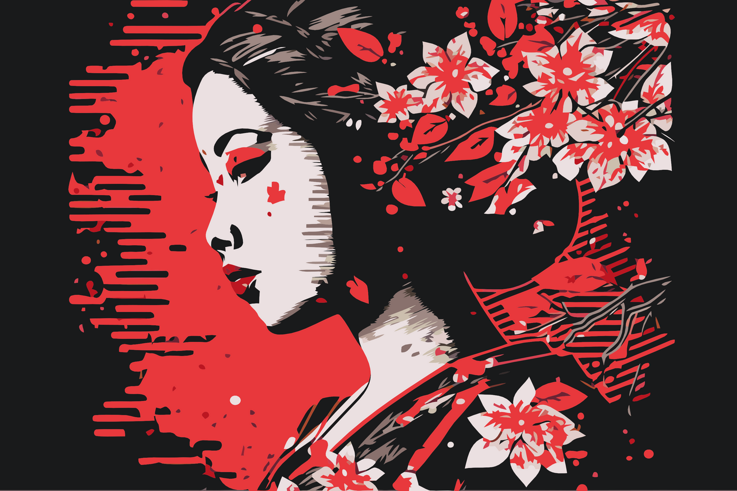 Paint by number - Geisha