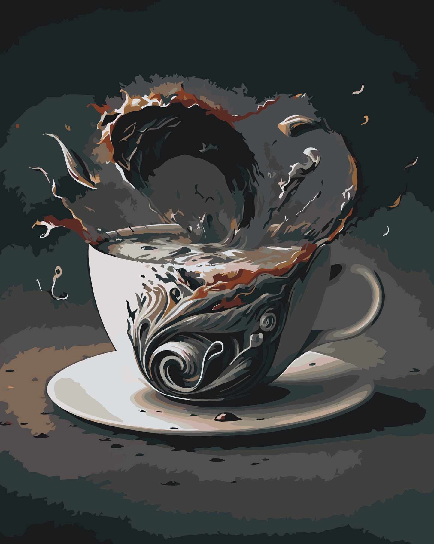 Paint by number - Kaffetsunami