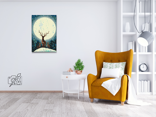 Paint by number - Hjorte under fuldmåne