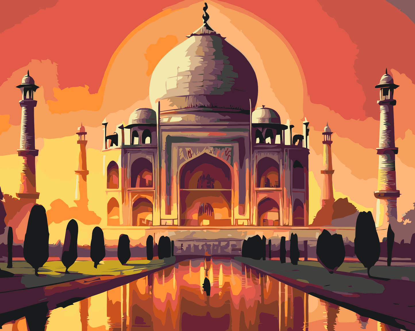 Paint by number - Eventyr Taj Mahal
