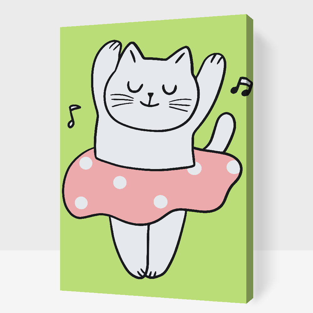 Paint by number - Balet Kittie
