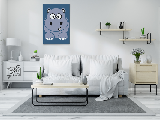 Paint by number - Lille Flodhest