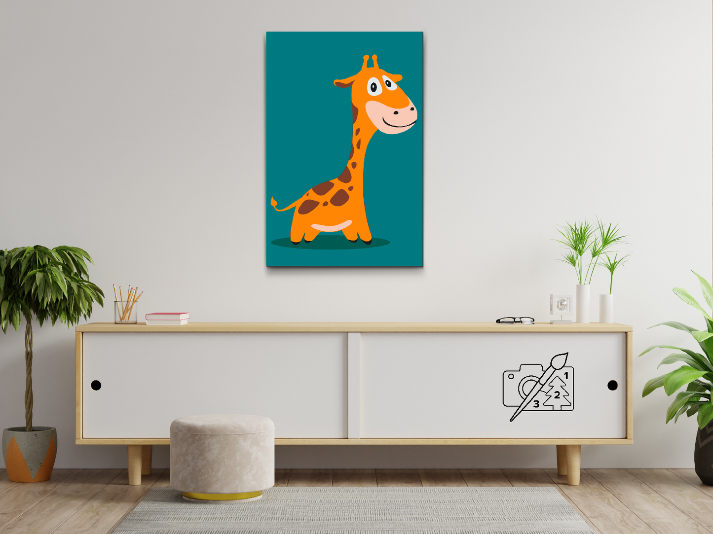 Paint by number - Lille Giraf