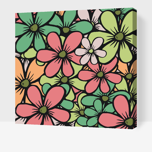Paint by number - Pastellblomster