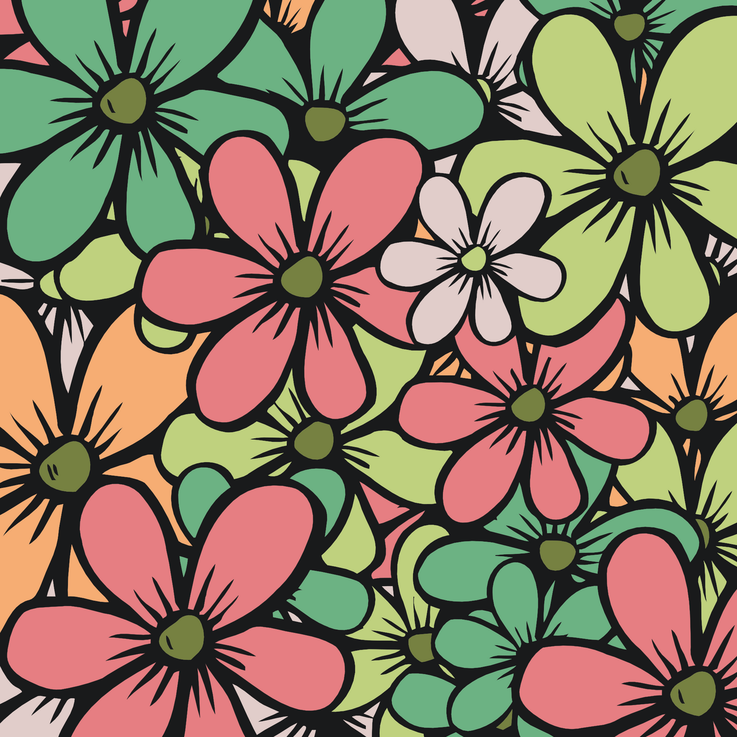Paint by number - Pastellblomster