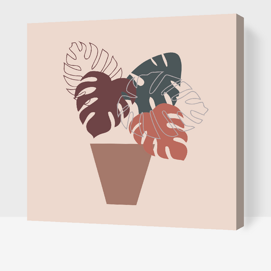 Paint by number - Boho Monstera