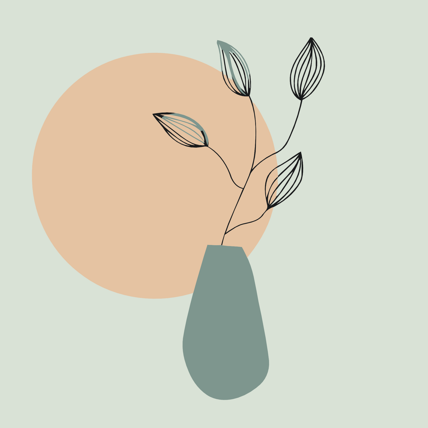 Paint by number - Boho-plante i vase