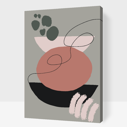 Paint by number - Boho abstrakt maleri