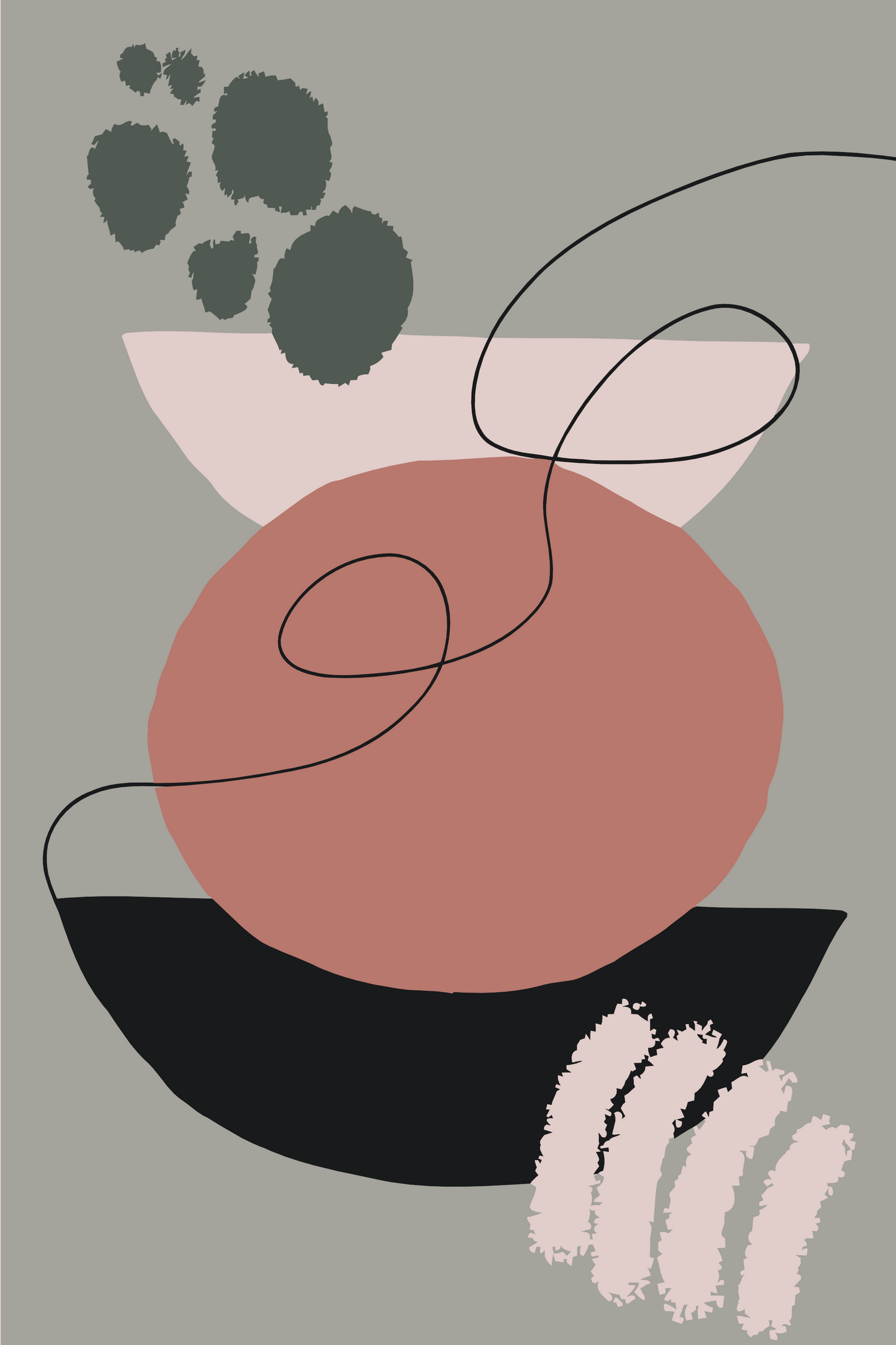 Paint by number - Boho abstrakt maleri