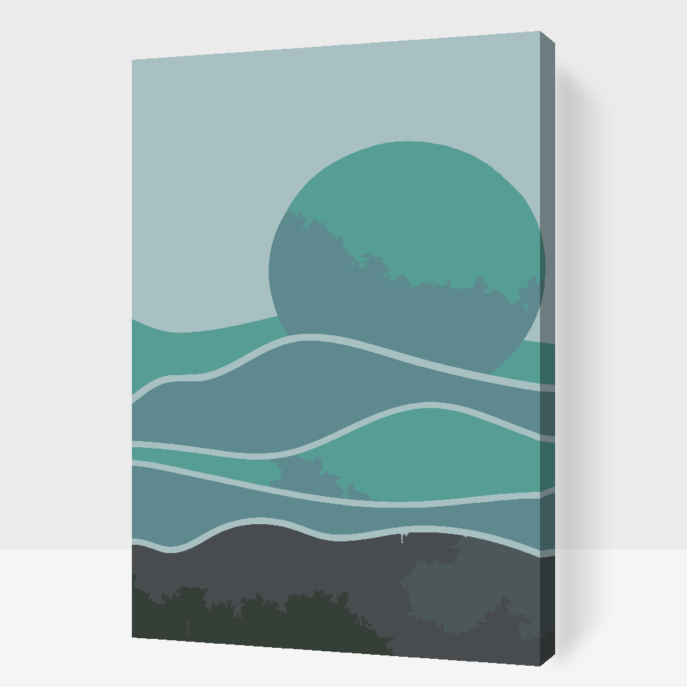 Paint by number - Boho Blue Moon