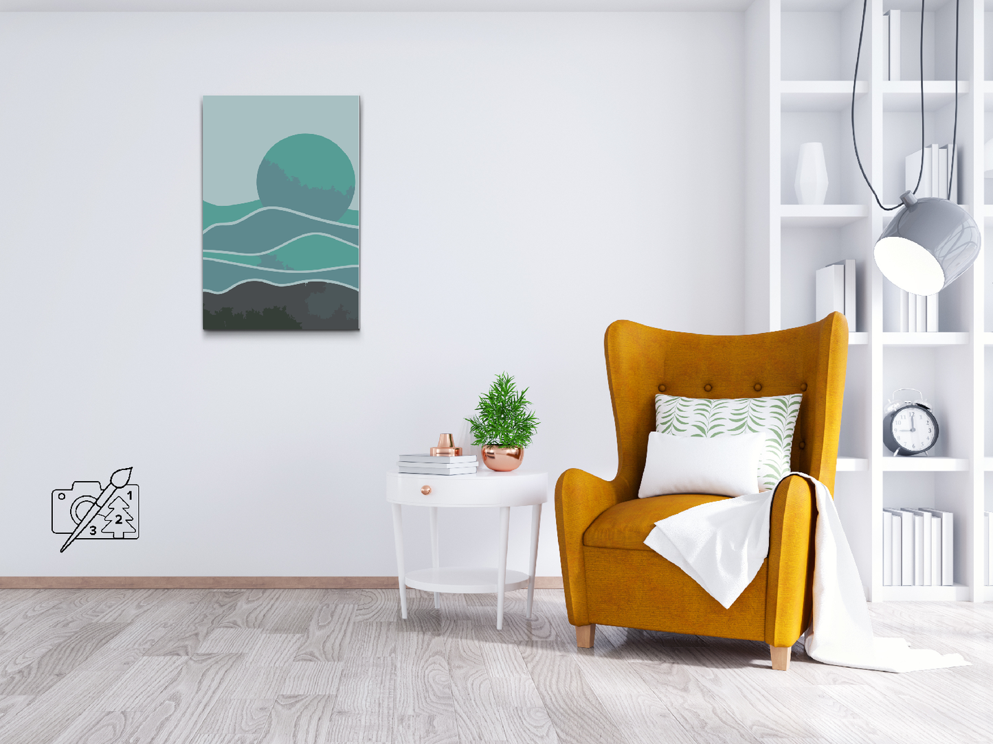 Paint by number - Boho Blue Moon