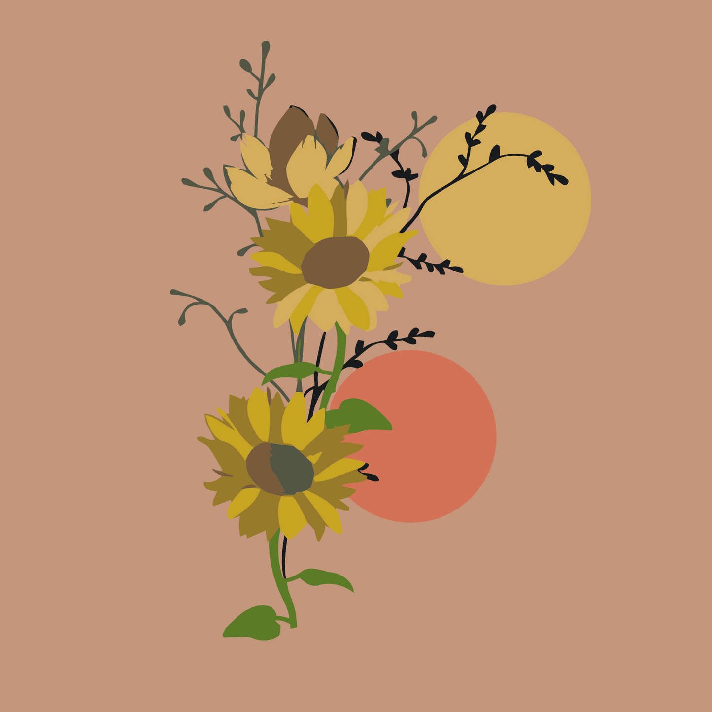 Paint by number - Boho-solsikke