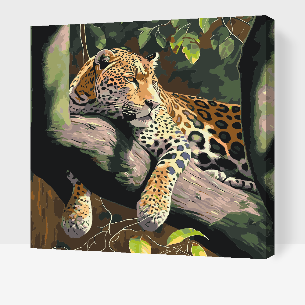 Paint by number - Plettet Leopard