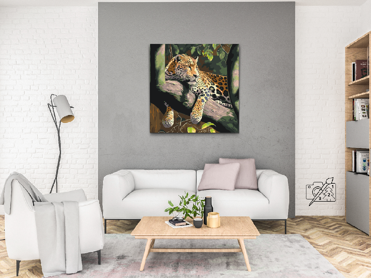 Paint by number - Plettet Leopard