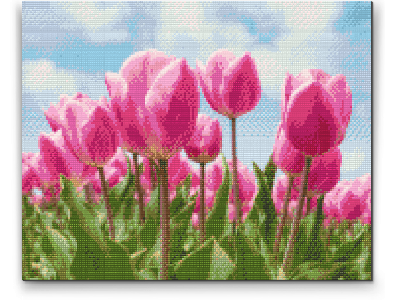 Diamond Paint - Lyserøde tulipaner