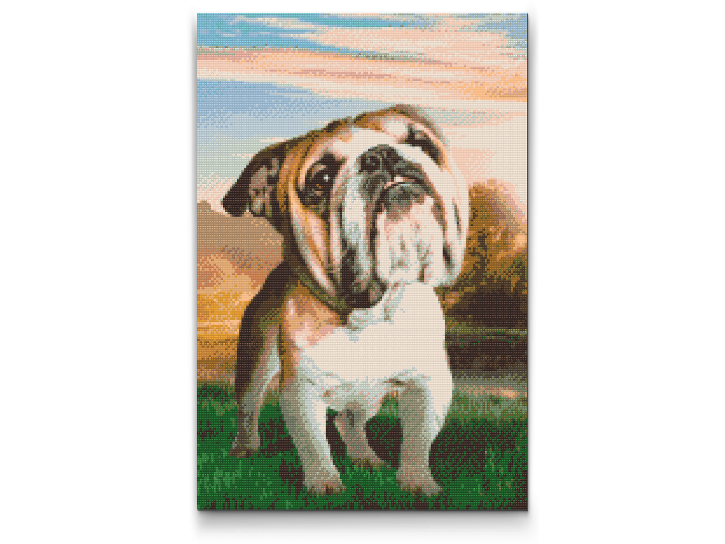 Diamond Paint - Engelsk bulldog i haven