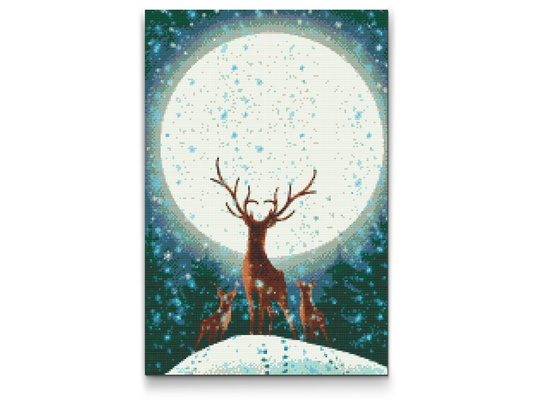 Diamond Paint - Hjorte under fuldmånen