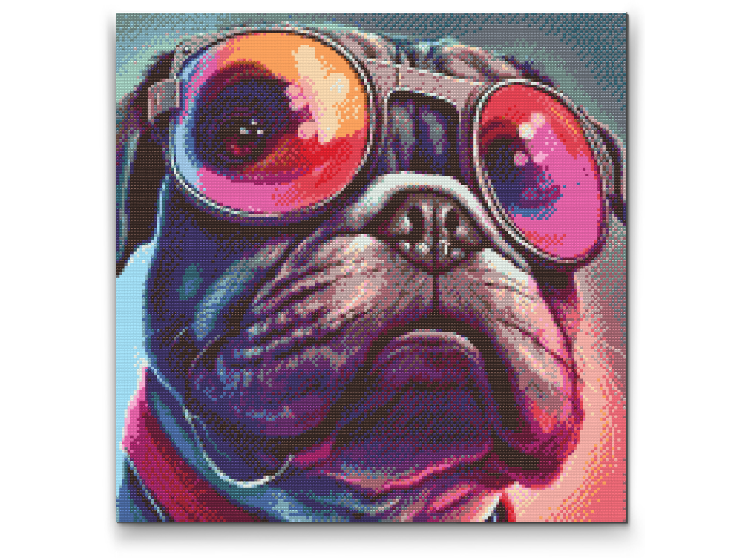 Diamond Paint - Hund med stilfulde briller 2