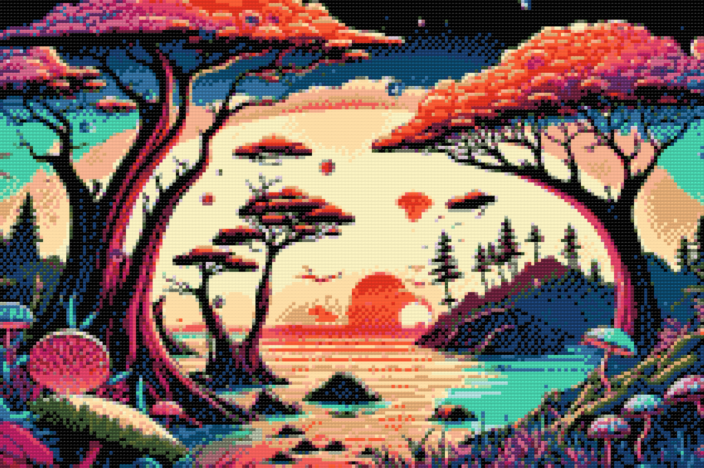 Diamond Paint - Skov fuld af svampe