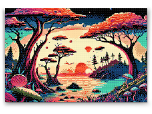 Diamond Paint - Skov fuld af svampe