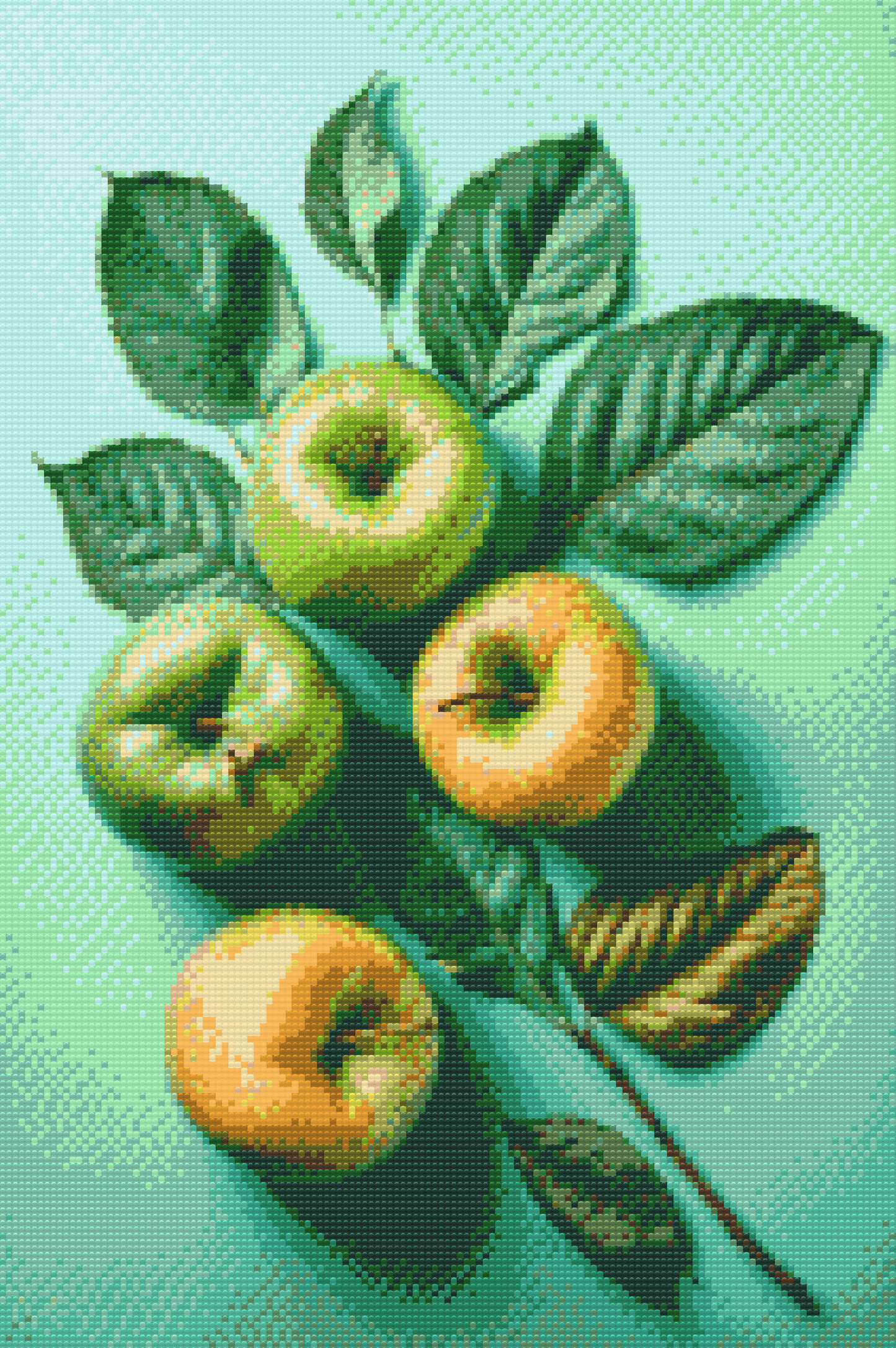 Diamond Paint - Æblebaggrund