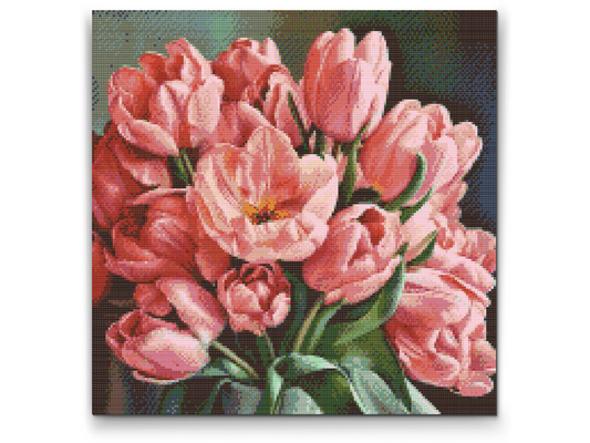 Diamond Paint - En romantisk buket tulipaner