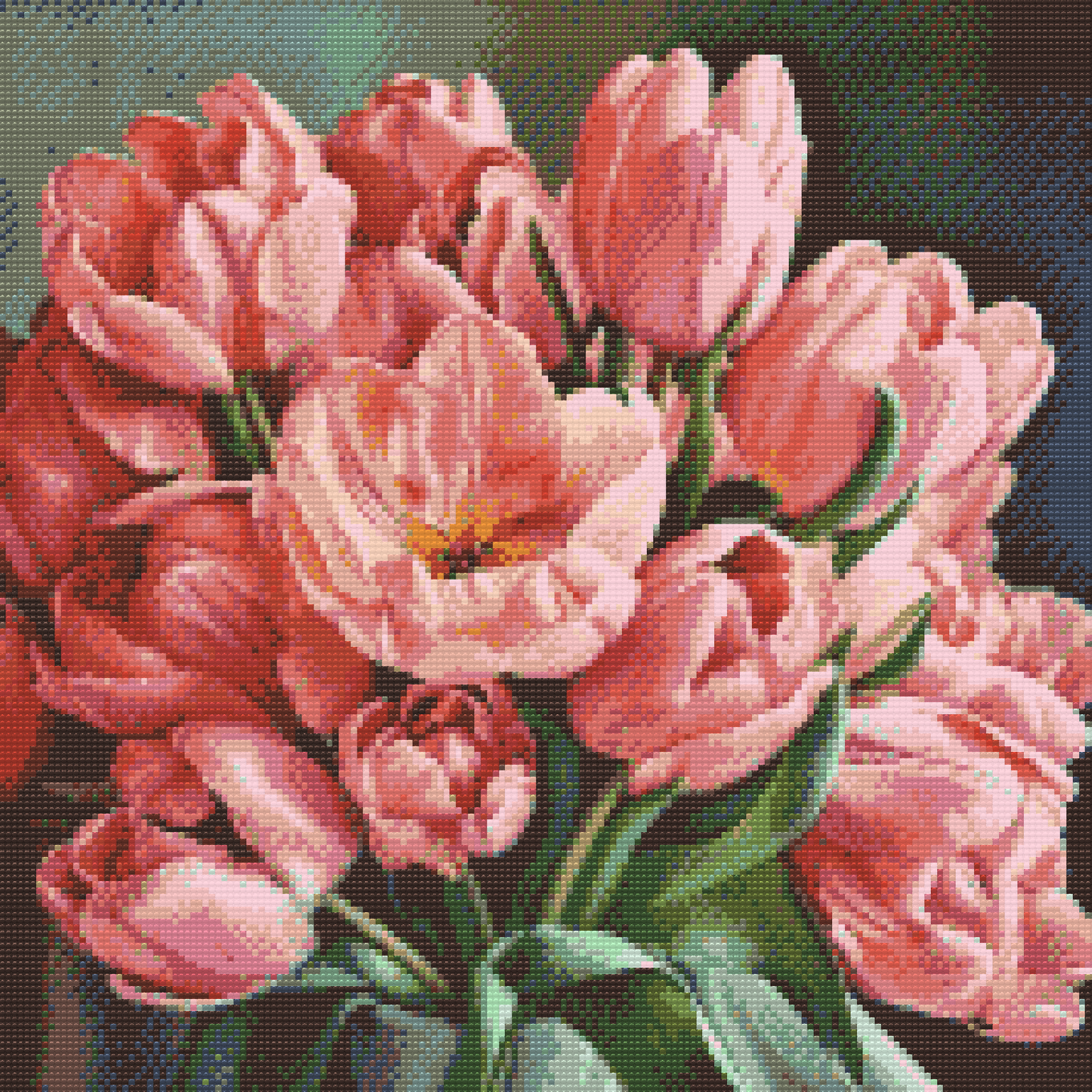 Diamond Paint - En romantisk buket tulipaner