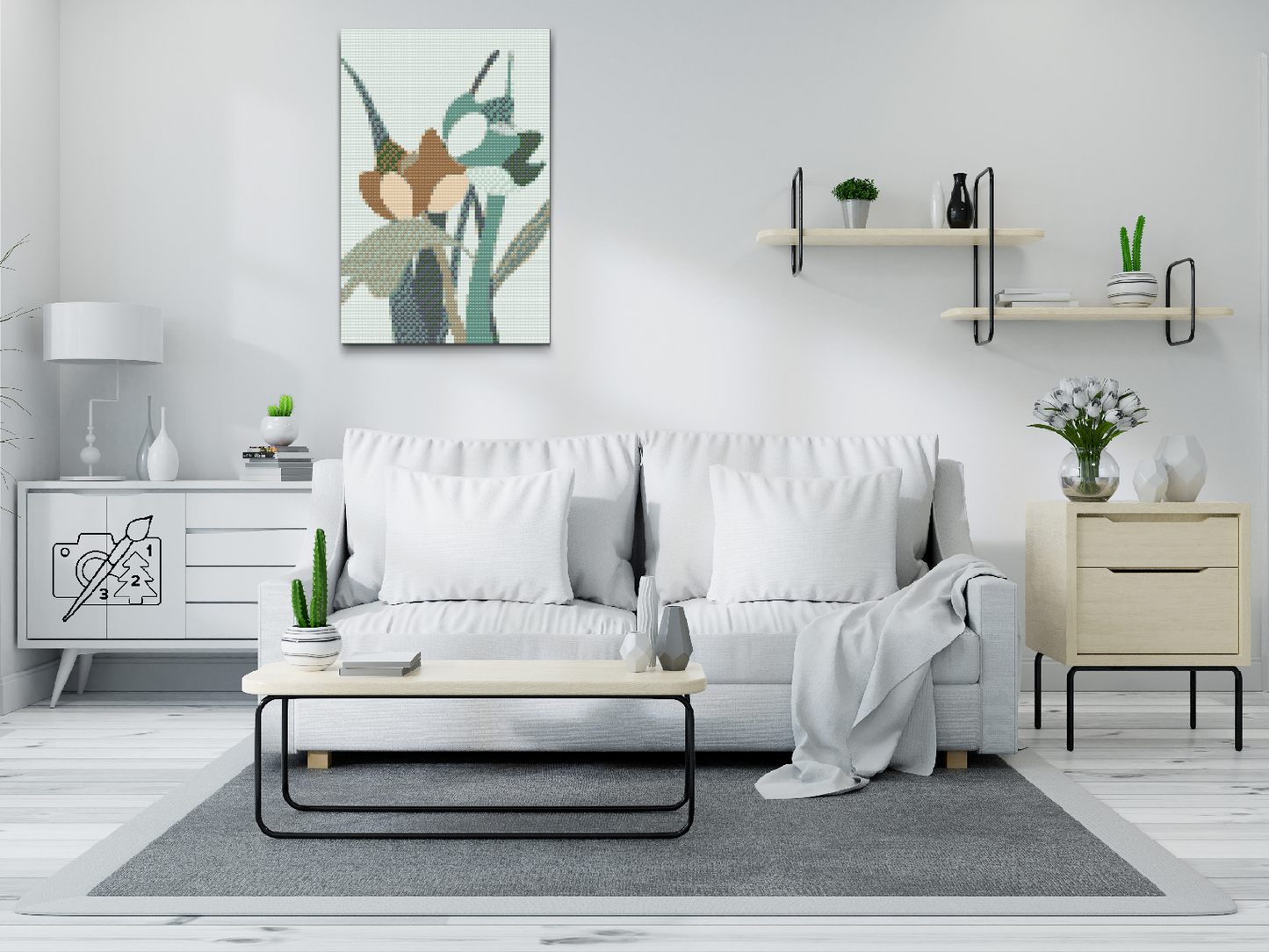 Diamond Paint - Boho-vilde blomster