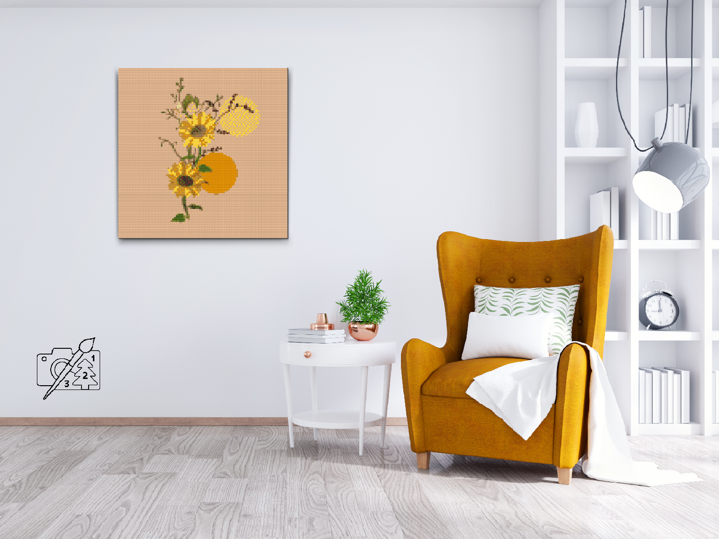 Diamond Paint - Boho-solsikke