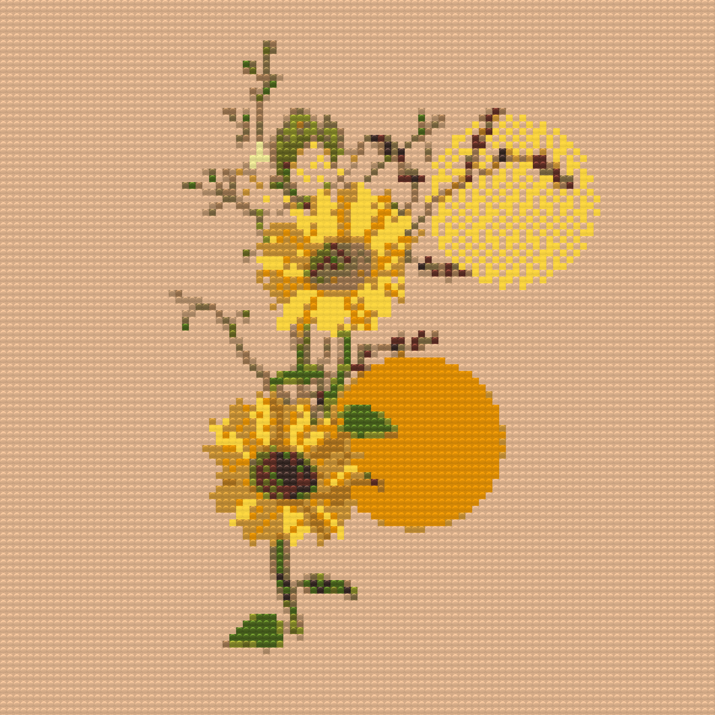 Diamond Paint - Boho-solsikke