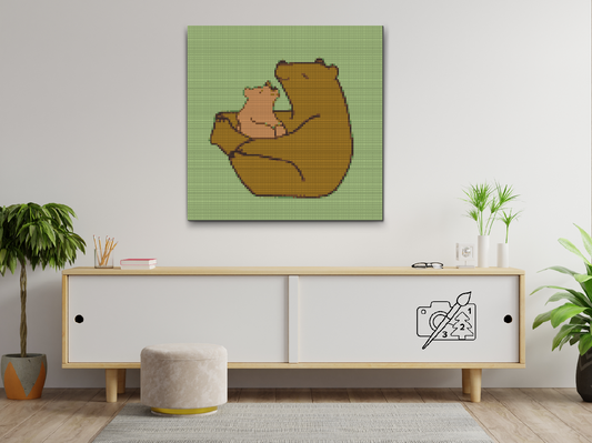 Diamond Paint - Mor Bjørn med Baby Bjørn