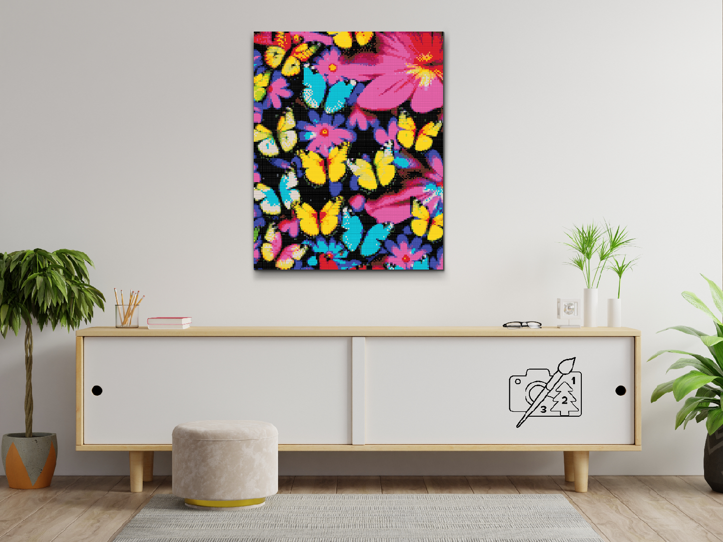 Diamond Paint - Farverige sommerfugle