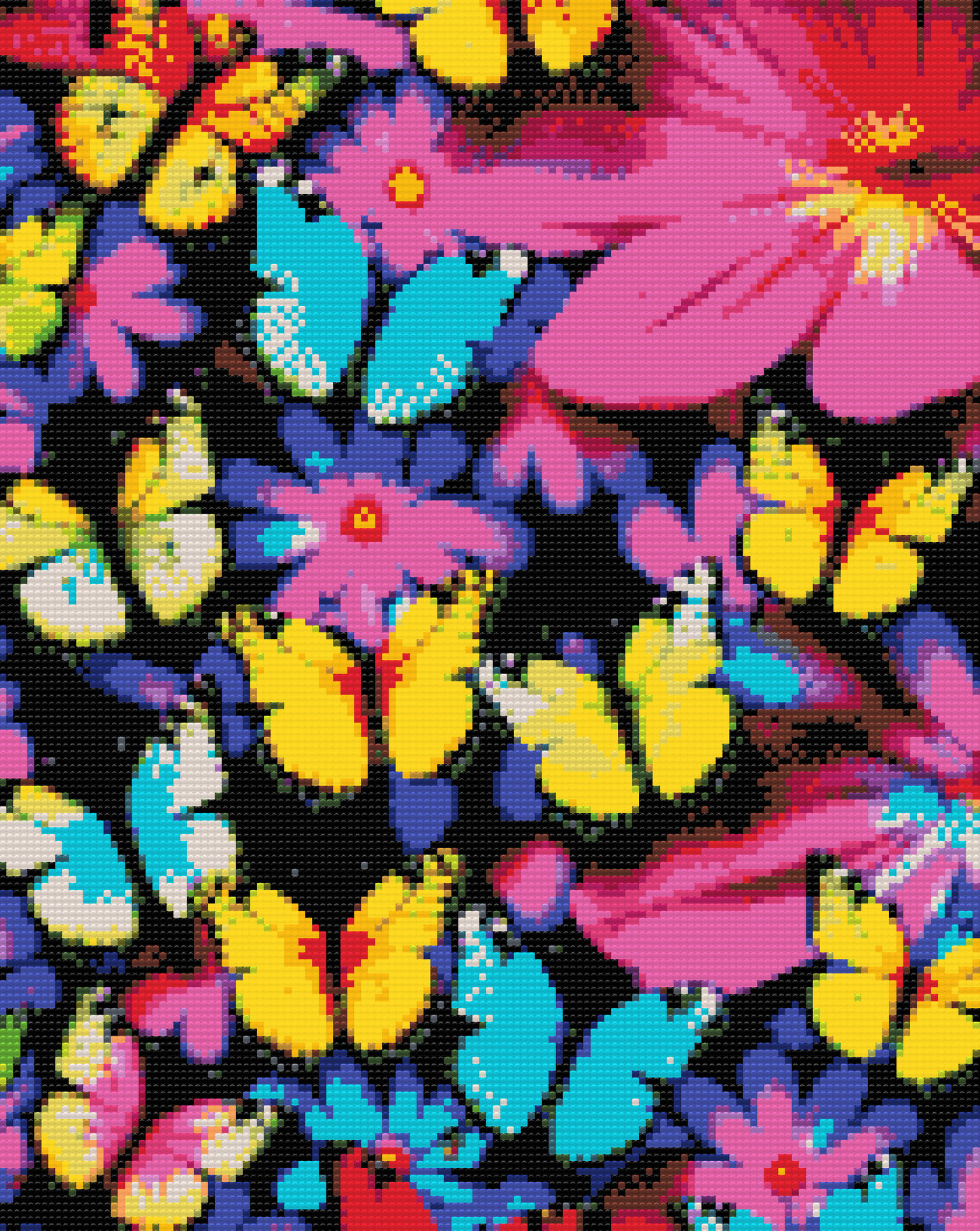 Diamond Paint - Farverige sommerfugle