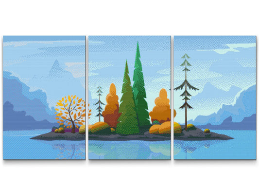 Diamond Paint - Tiny Island (sæt af 3)