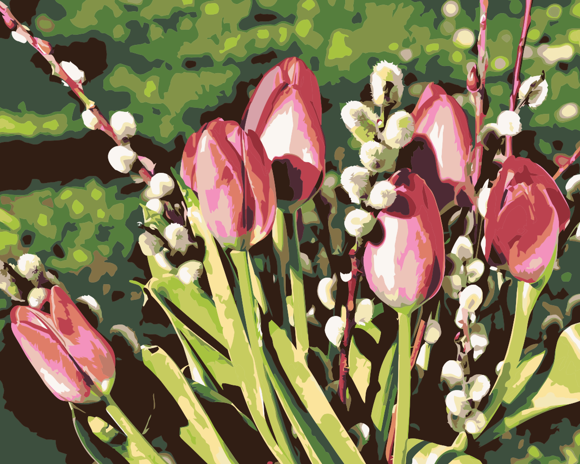 Paint by number - Tulipaner