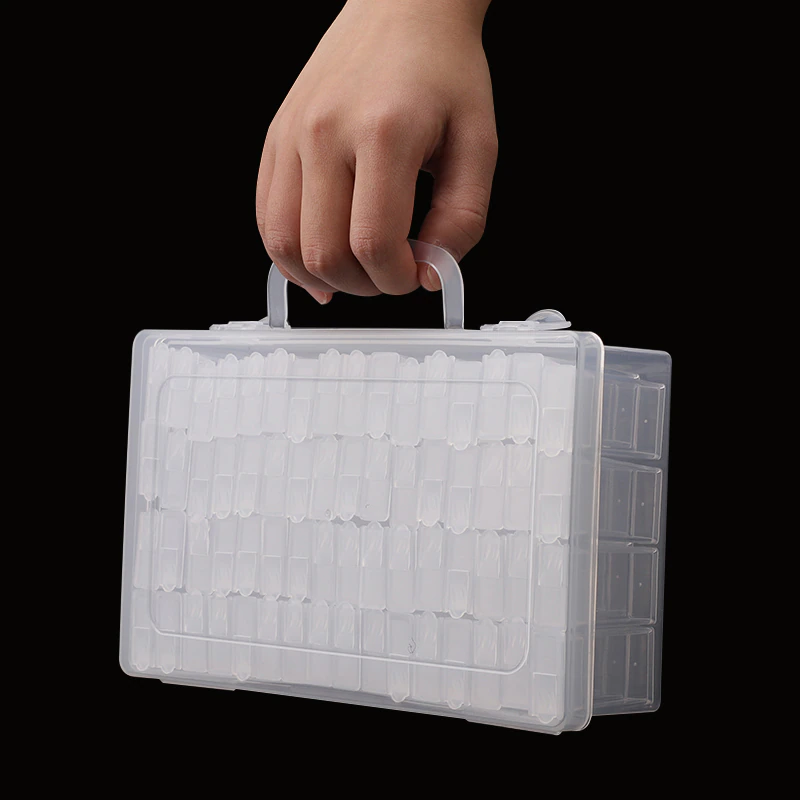 Hobby Tilbehør - Opbevaringsboks til Diamond Painting - 64 beholdere