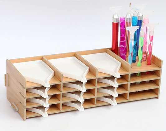 Hobby Tilbehør - Træorganisator til bakker