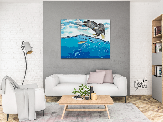 Paint by number - Ørn på jagt