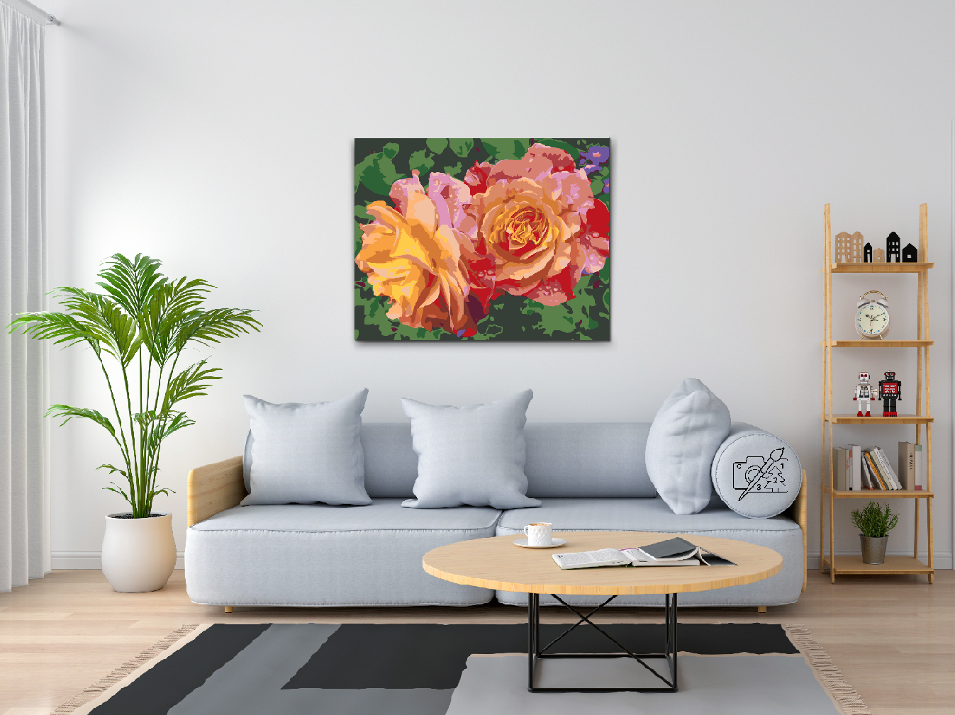 Paint by number - Rose, Skønhedens Blomster